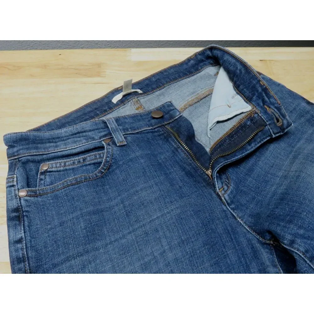 Womens‎ Eileen Fisher Jeans Size 2 Made in USA Blue Cotton Cropped Capri 28x27 - Picture 6 of 11
